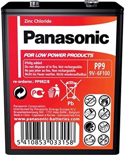 Bateria Pansonic PP9 6F100 9V MTGL
