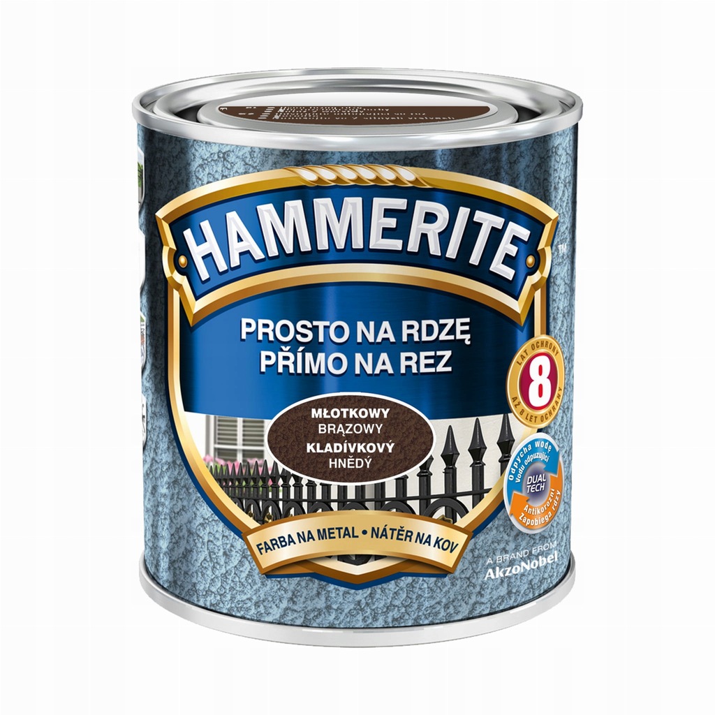 Hammerite Prosto na rdzę 2,5L - Młotkowy Brązowy