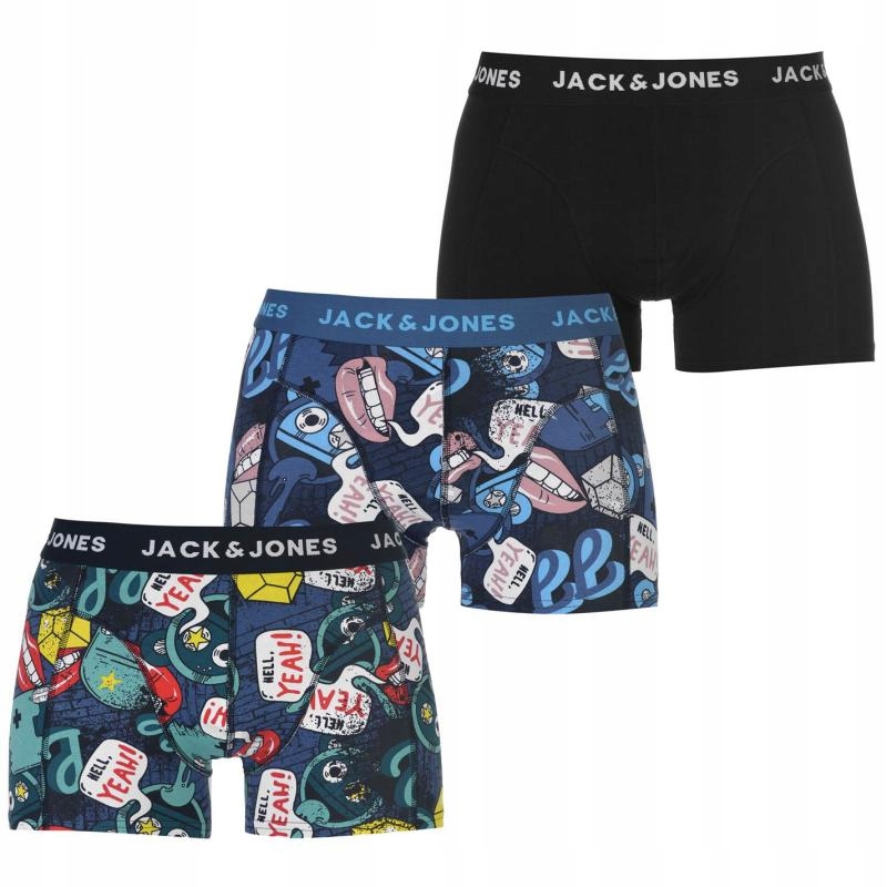 JACK&JONES 3 szt BOKSER.Męs.S-XXL tu M _22307