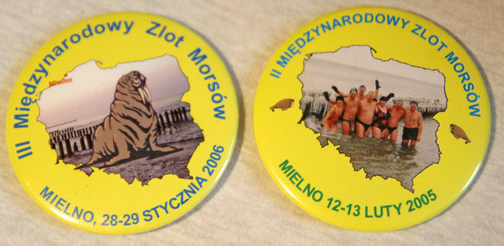 Button, przypinki Zlotu Morsów w Mielnie 2005 i 6