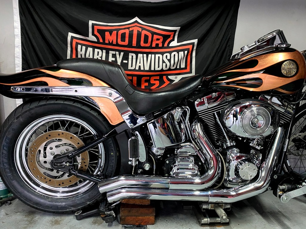 Harley-Davidson tłumiki, wydech, Softail, Samson