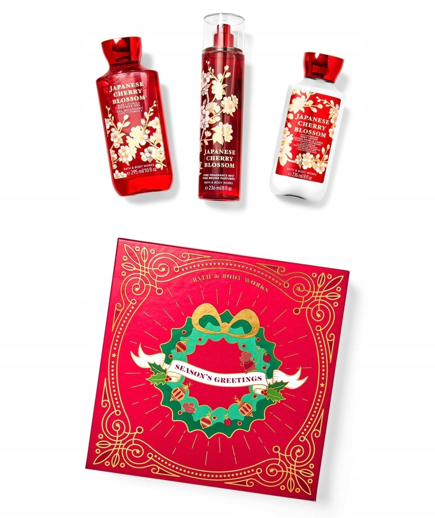 Zestaw prezentowy kosmetyki 3W1 Bath &Body Works Japanese Cherry Blossom
