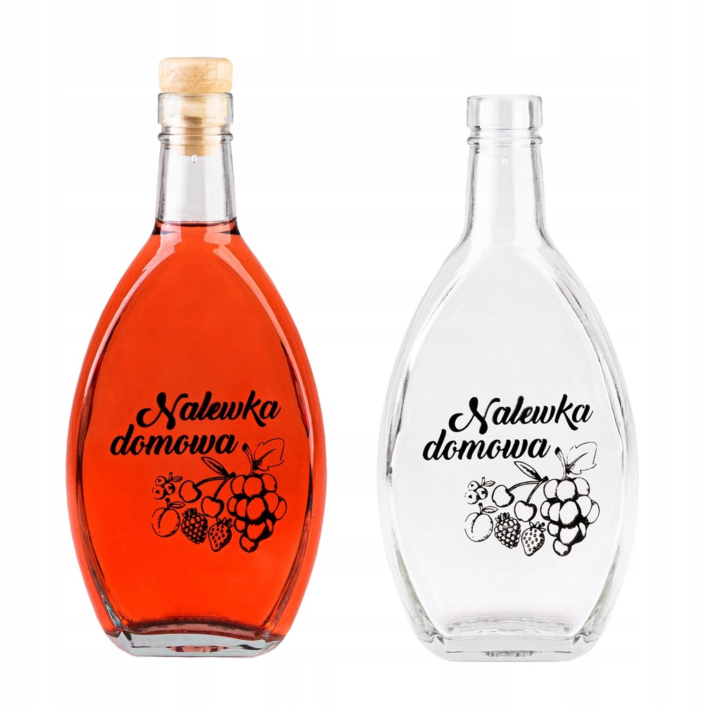 Szklana butelka Elipsa 200 ml na nalewki bimber wódkę whisky wino z korkiem