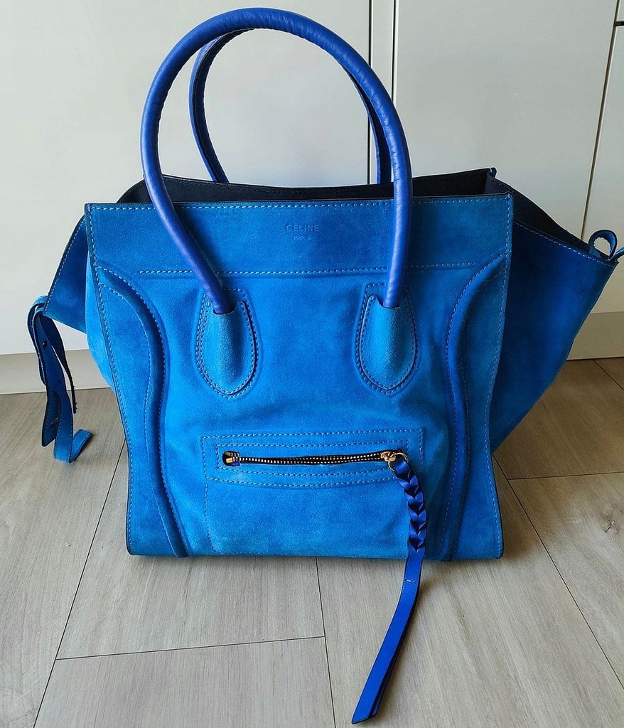 Torebka damska CELINE PARIS niebieska trapez