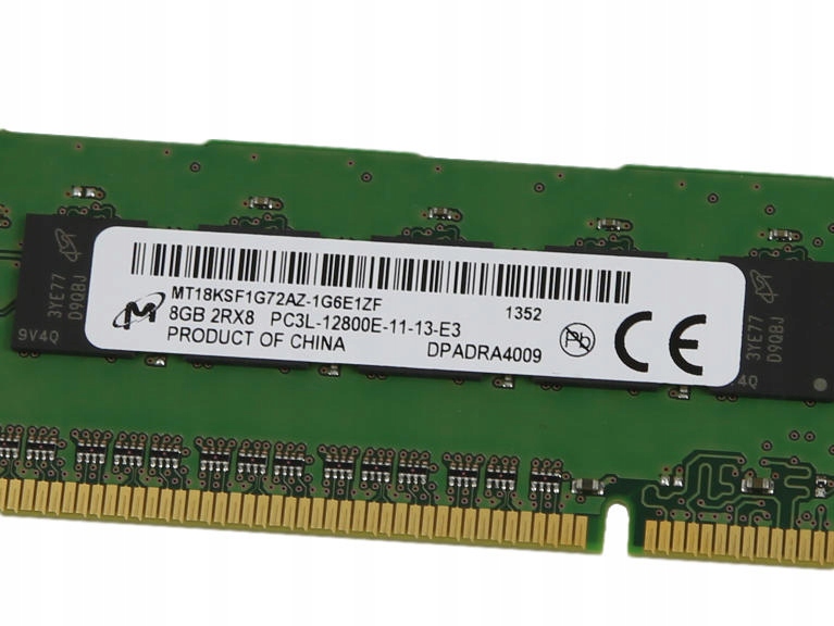 RAM Micron 8GB DDR3 1600MHz PC3L-12800E ECC A Bassa Tensione 1 35v 166289 - Foto 5