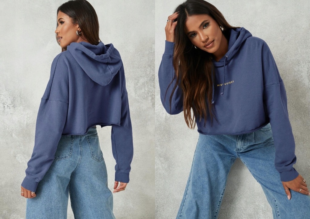 MISSGUIDED KLASYCZNA BLUZA Z KAPTUREM I LOGO S