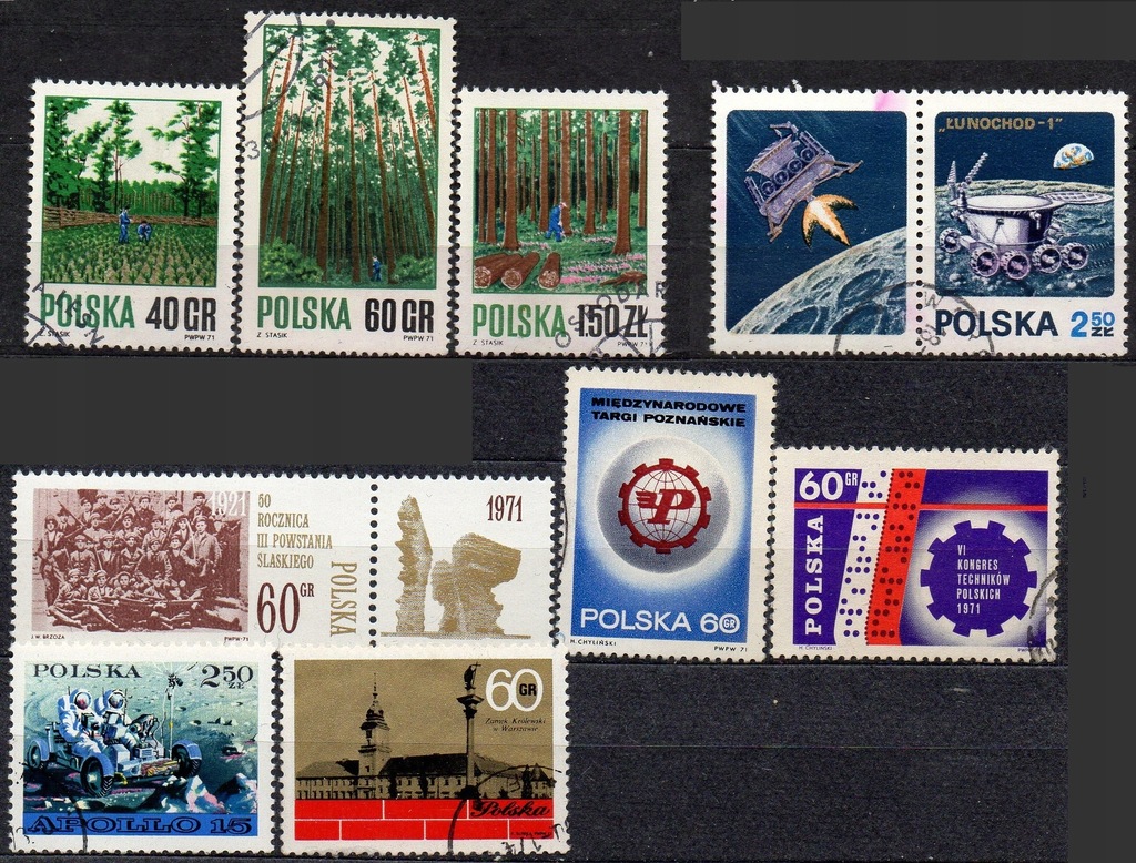 Polska-1971 -zestaw kasowany