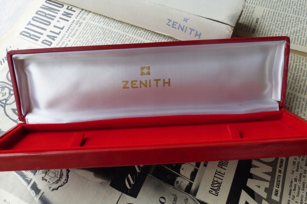 kolekcjonerskie pudełko do zegarka ZENITH lata 80