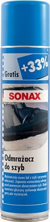 Odmrażacz do szyb i lusterek samochodu SONAX 400ml