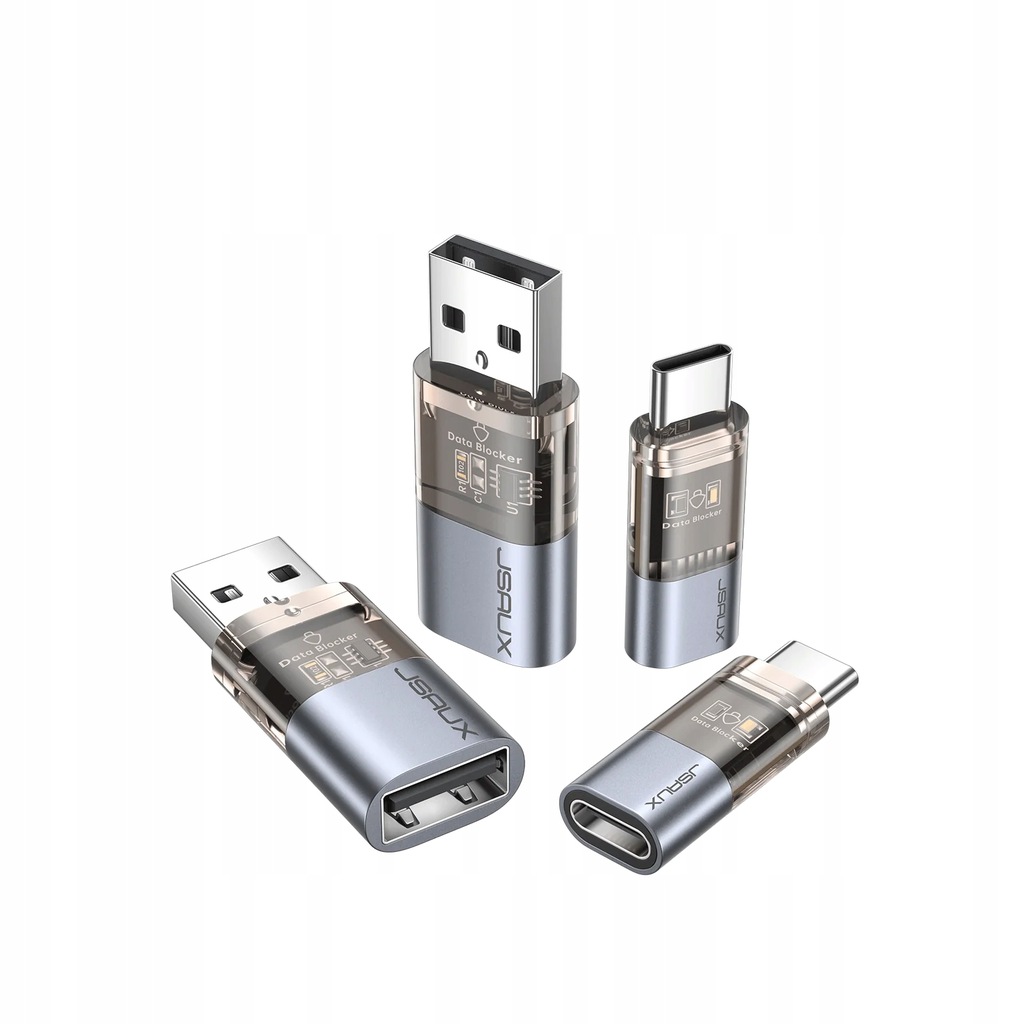 JSAUX USB + USB-C Data Blocker - bloker przesyłania danych przez USB DC0010
