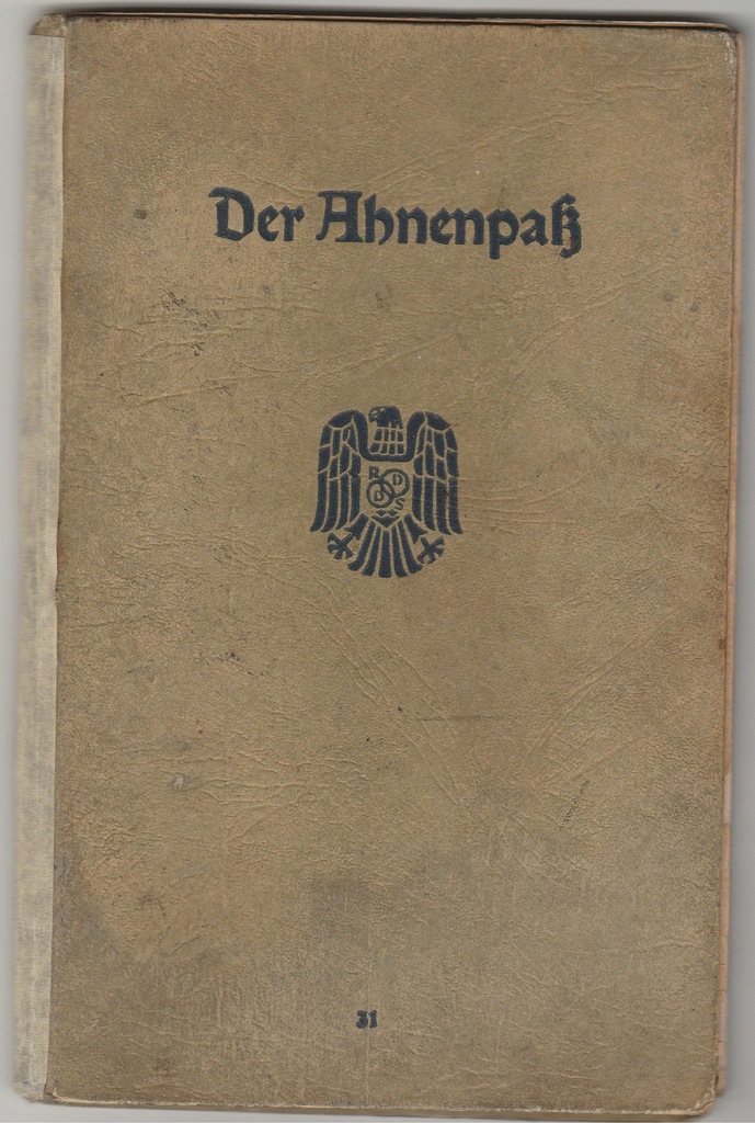 ABNENPASS Hindenburg Oryginalny Dokument z 1943 r