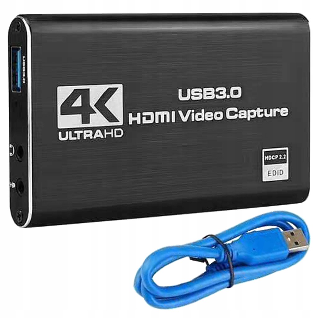 NAGRYWARKA OBRAZU GRABBER HDMI 4K VIDEO NA USB 3.0 DO PC LAPTOPA KARTA