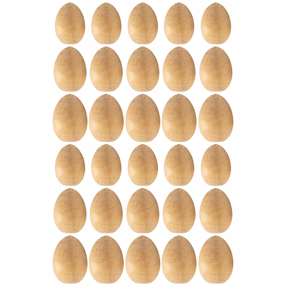 Wooden Eggs for Crafts Easter Decorate 30 Pcs