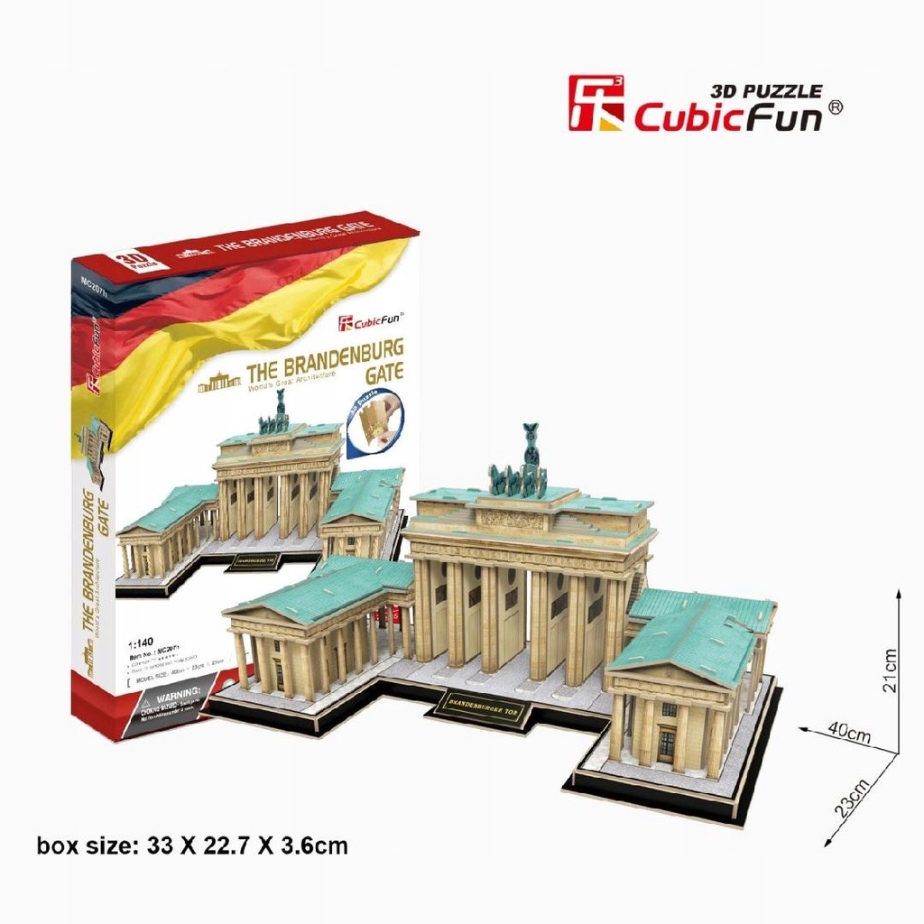 CUBICFUN Puzzle 3D Brama Brandenburska Zestaw XL