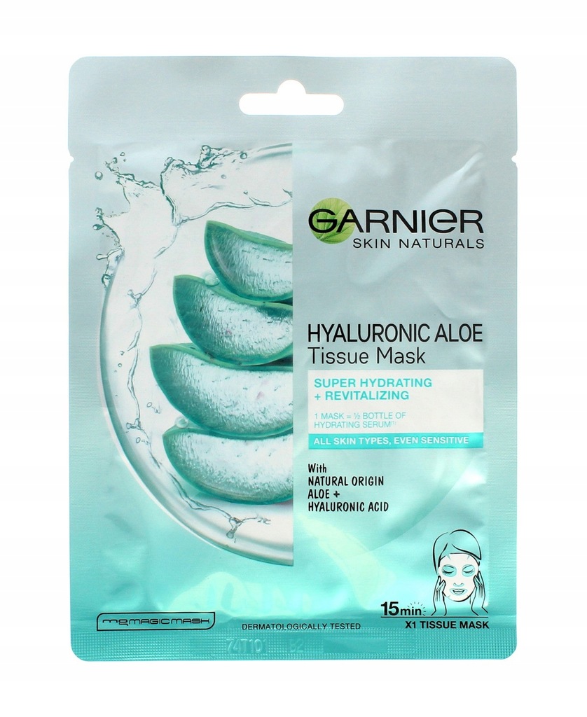 Garnier GSN Hyaluronic Maska nawilżająca Aloes.