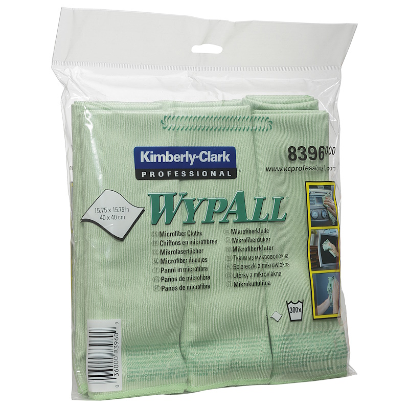 Kimberly-Clark Wypall 896 - Ściereczki z mikrowłókna, zielone, 6 sztuk