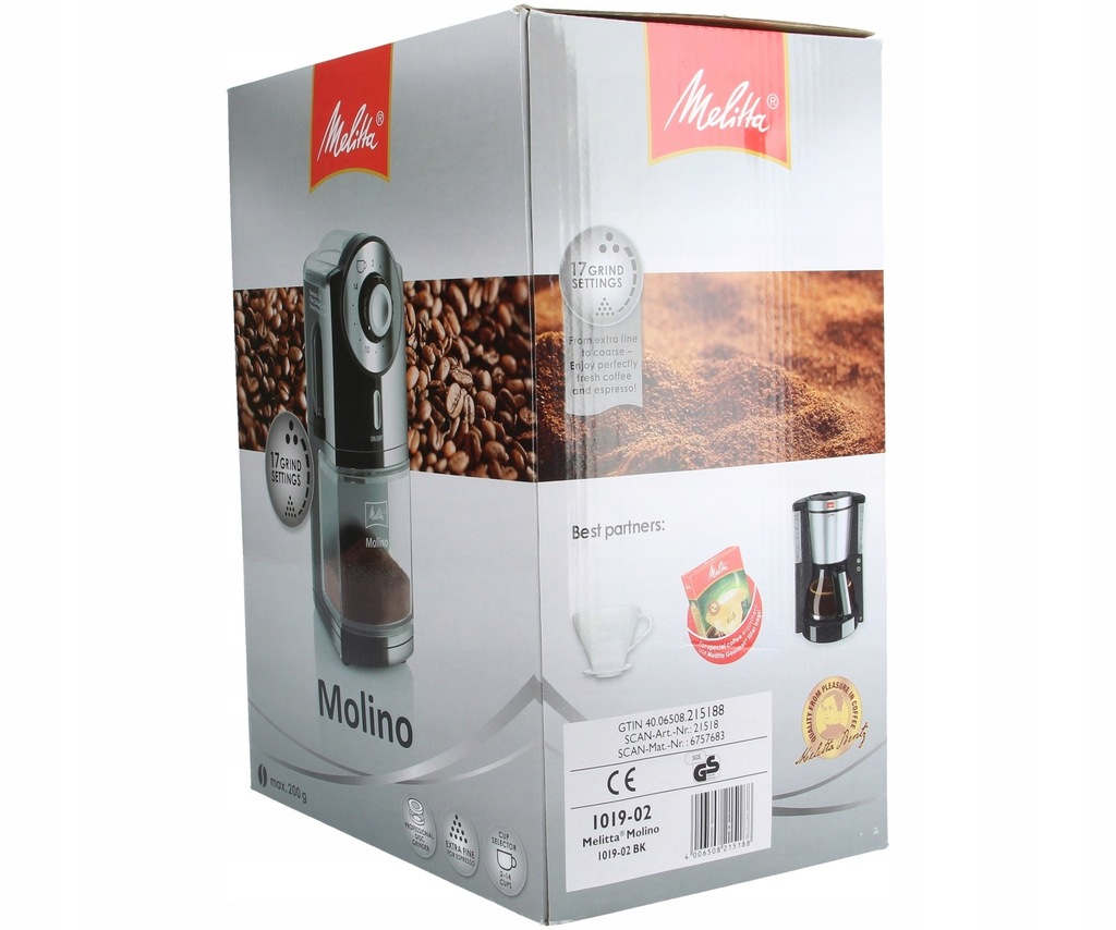 MELITTA 101901 MOLINO młynek do kawy 7497719500 oficjalne archiwum
