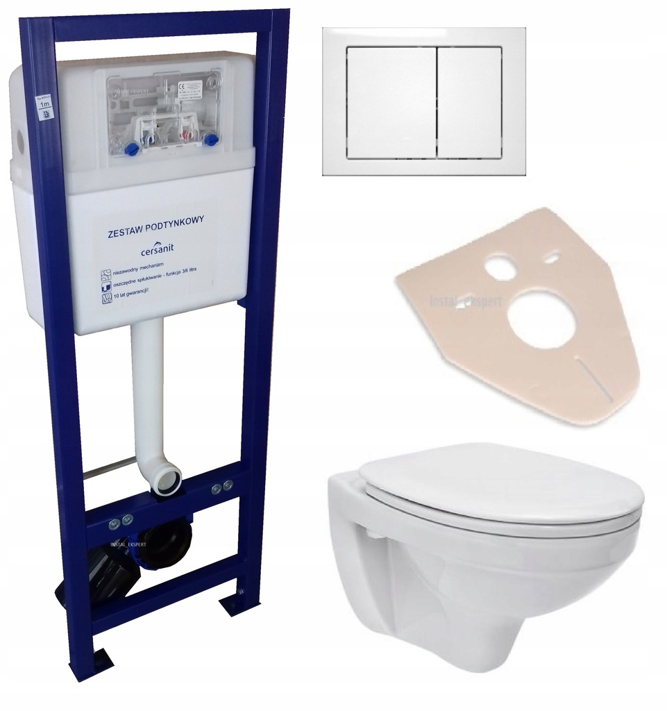 ZESTAW 56 PODTYNKOWY WC CERSANIT MISKA STELAŻ MATA 7767548651