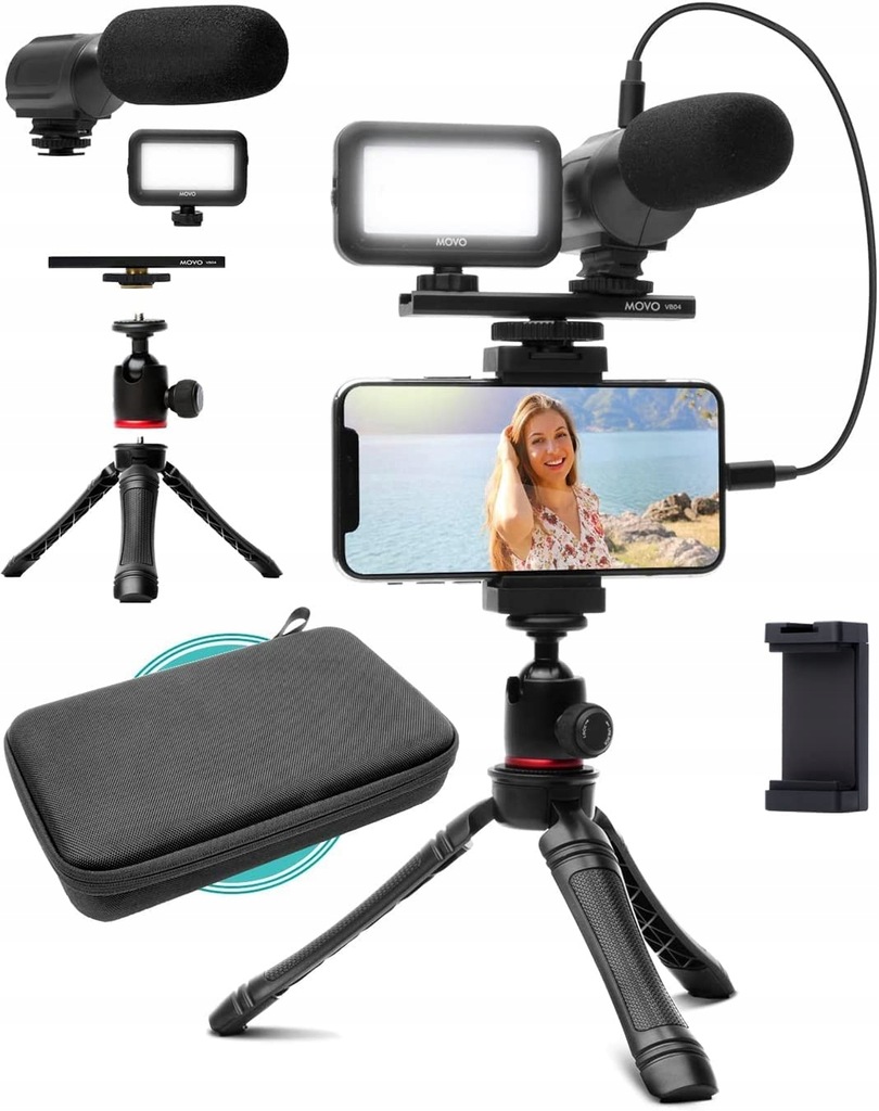 Купить Набор для видеоблогов для iPhone со светодиодным штативом, черный: отзывы, фото, характеристики в интерне-магазине Aredi.ru
