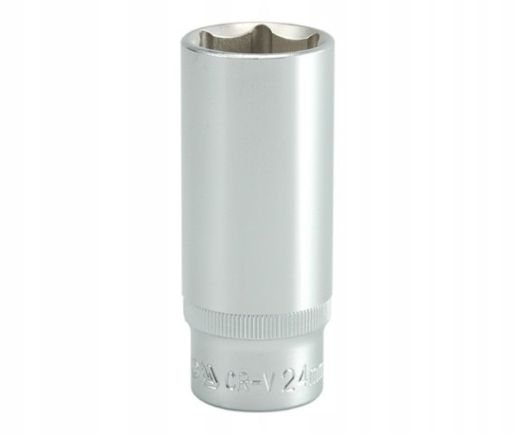 NASADKA DŁUGA 6-KĄTNA CHROMOWANA 1/2; 24MM (1 SZT)