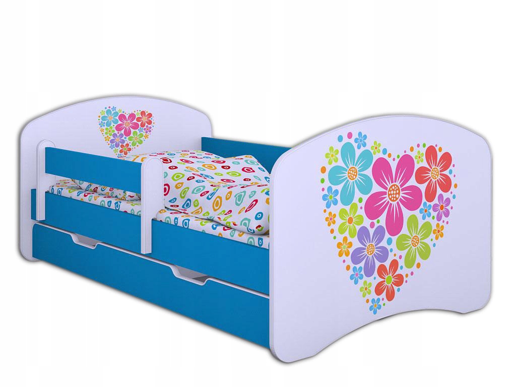 ŁÓŻKO 140/70 + SZUFLADA BŁĘKIT- HAPPYBABIES_PL