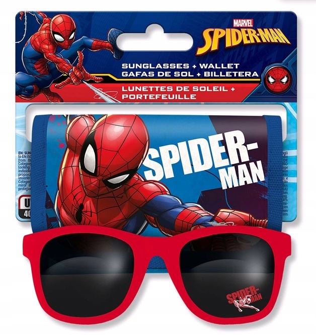 Okulary przeciwsłoneczne + portfel Spiderman