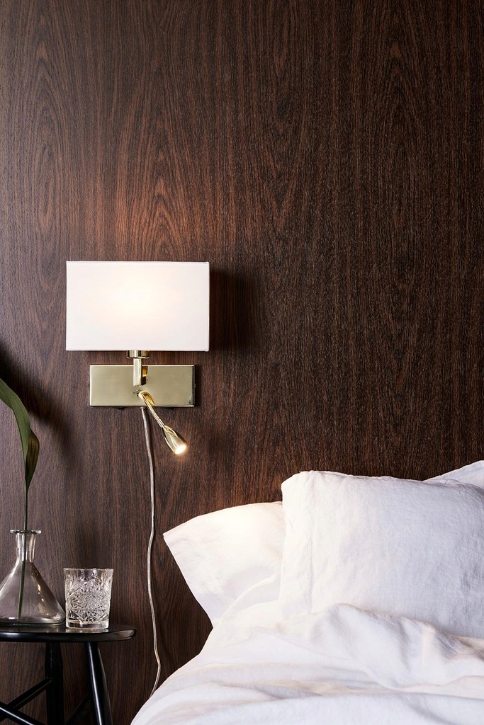 SAVOY Kinkiet Markslöjd biały, odcienie żółtego i złota E27 60 W Markslojd