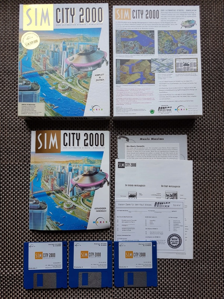 SimCity 2000 GER prezent Amiga 1200 lub 4000