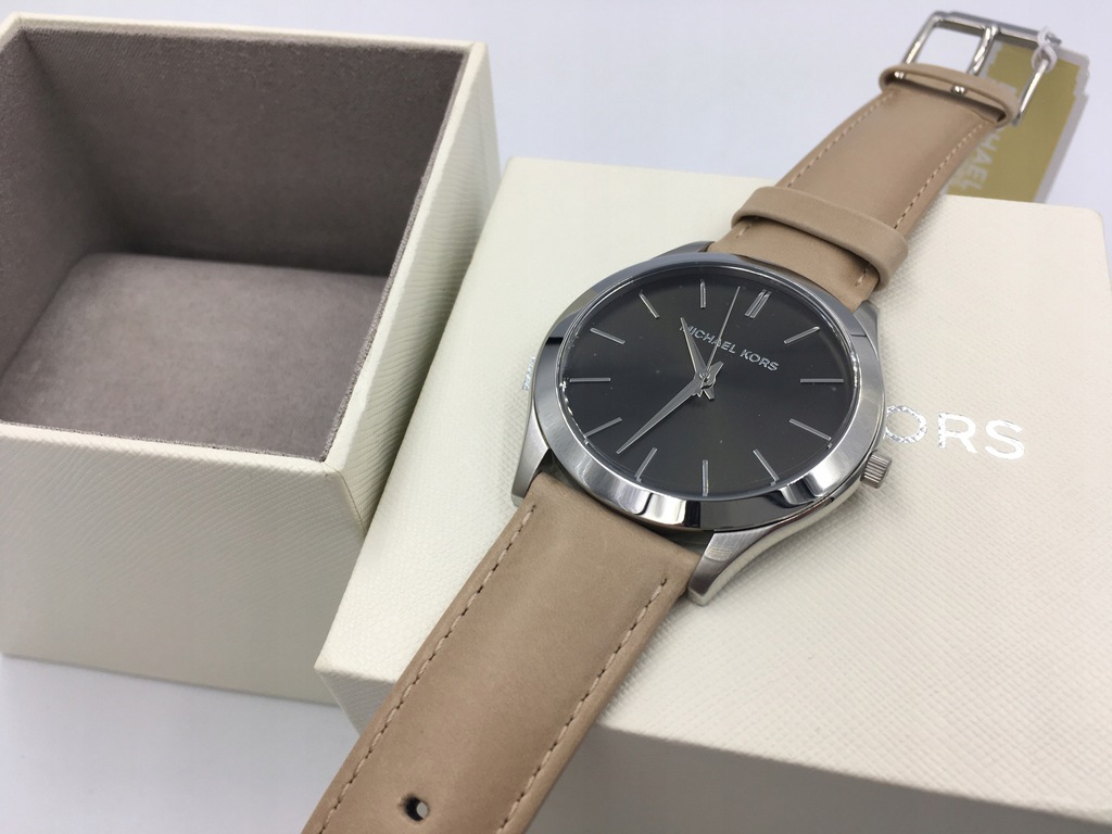 MICHAEL KORS MK8619 zegarek męski pasek beż slim