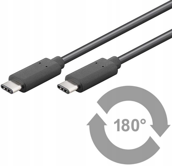 MicroConnect USB-C 3.2 Gen2 kabel Czarny. 1m