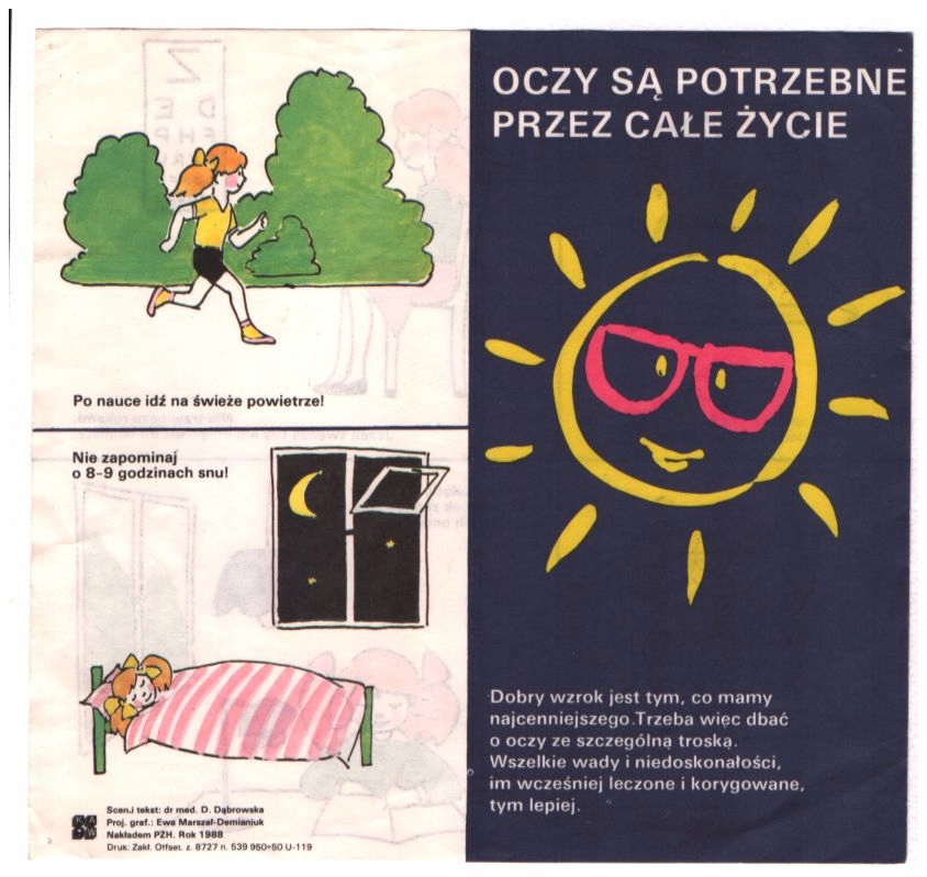 Oczy są potrzebne ...ulotka PRL