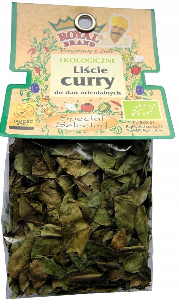 LIŚCIE CURRY BIO 30 g - ROYAL BRAND ROYAL BRAND (a