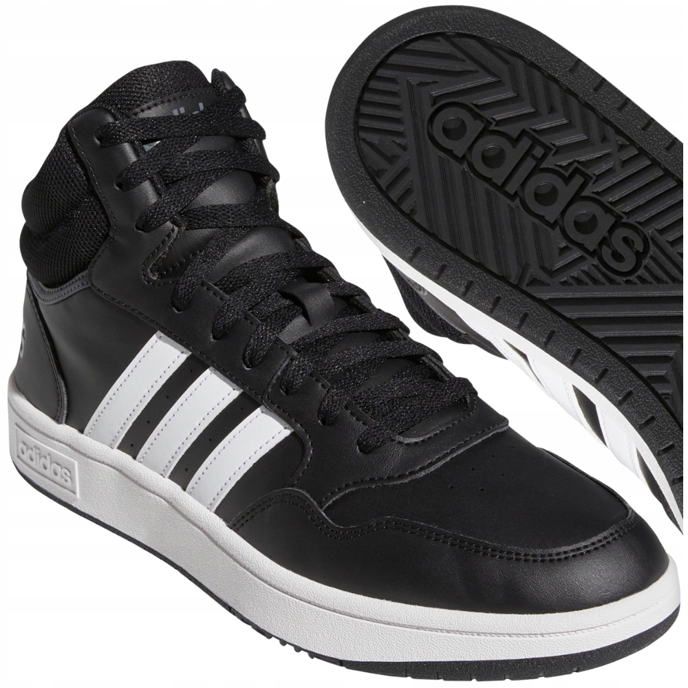 MĘSKIE BUTY SPORTOWE ADIDAS HOOPS 3.0 WYSOKIE TRAMPKI ZA KOSTKĘ r. 42