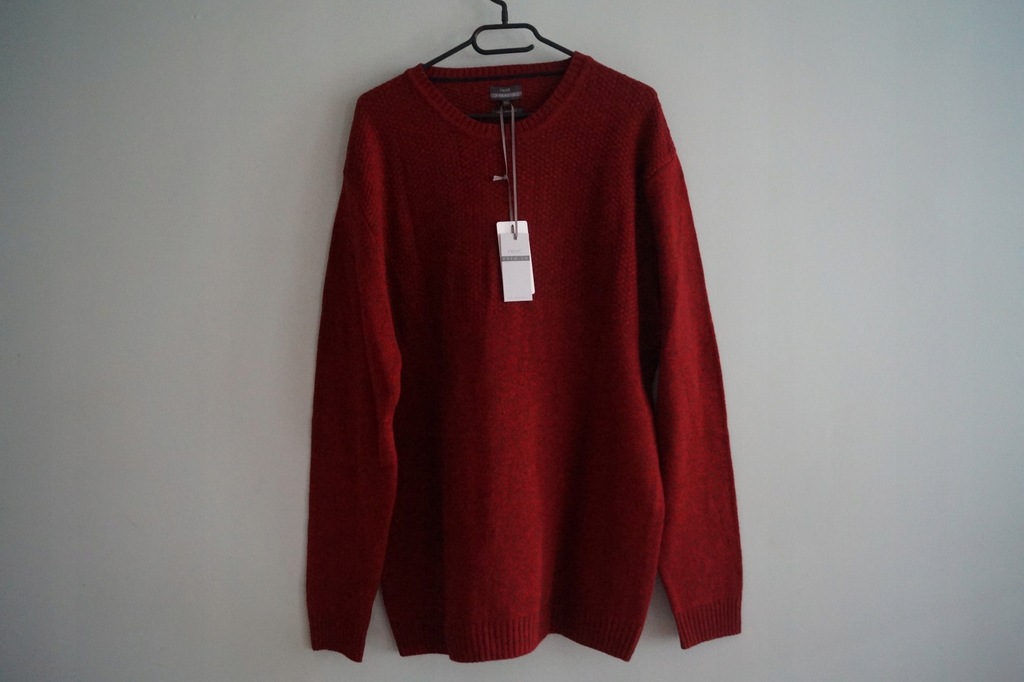 NEXT PREMIUM 100% LAMBSWOOL SWETER WEŁNA SLIM L XL