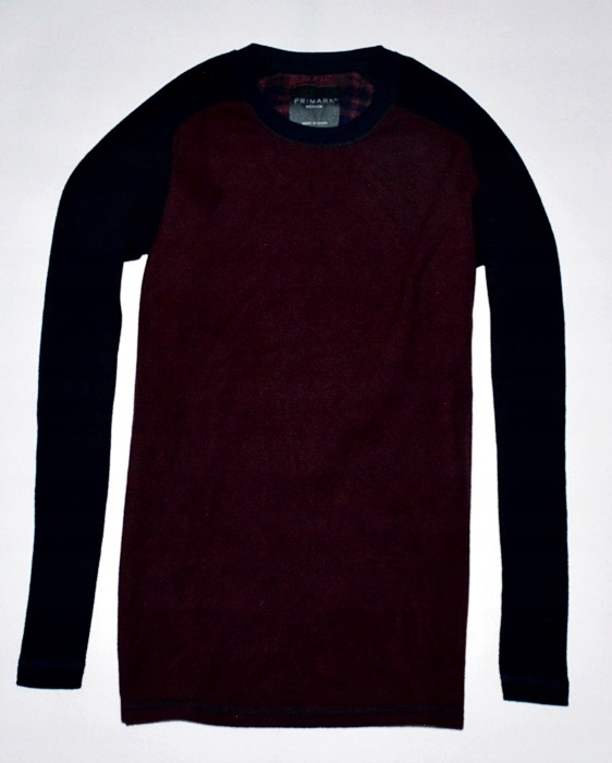 5785-25 ...PRIMARK m#b SWETER DWA KOLORY BORDO r.M