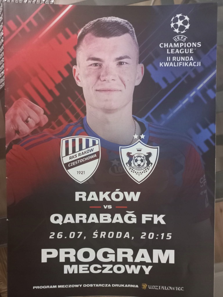 Program meczowy Raków Częstochowa - Qarabag