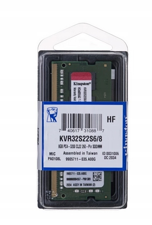 KINGSTON 8GB 3200MHz KVR32S22S8/8