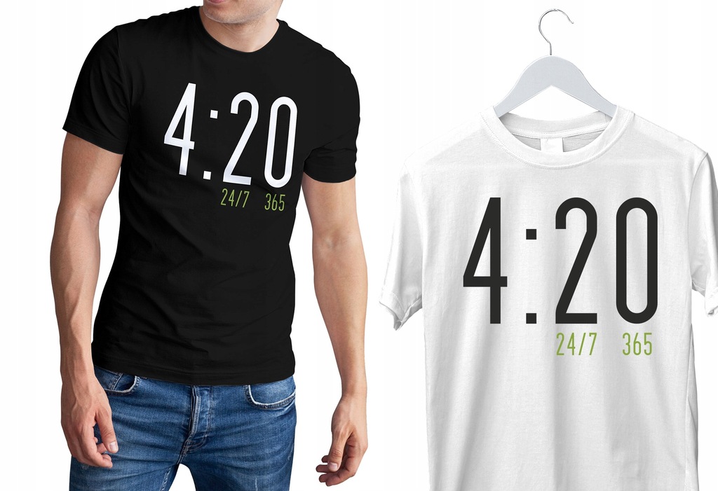 420 tshirt 24/7 MARIHUANA koszulka 365 cbd weed S