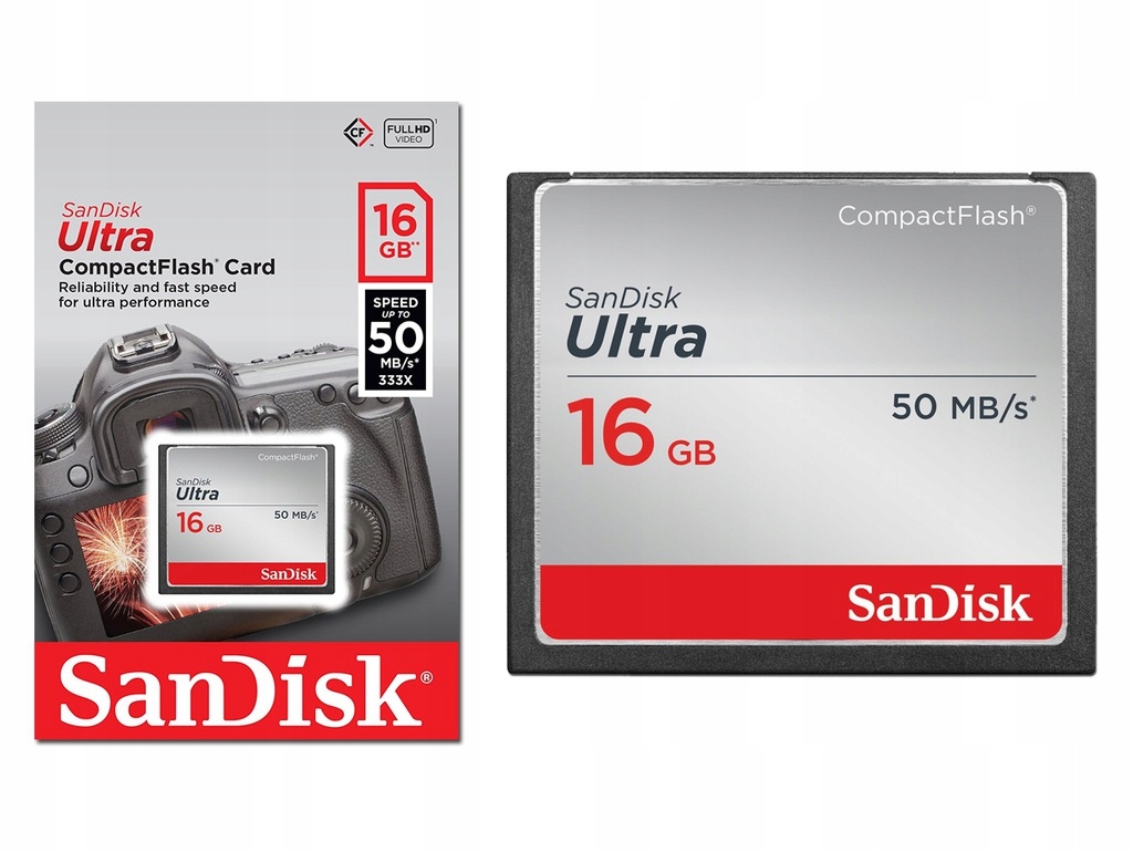 D1796 SANDISK COMPACT FLASH KARTA PAMIĘCI 16GB