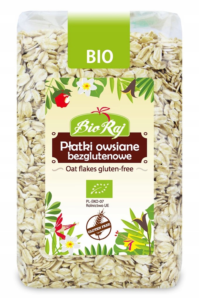 PŁATKI OWSIANE BEZGLUTENOWE BIO 350 g - BIO RAJ