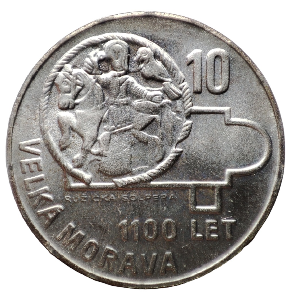 Wielka Morawa, 10 koron 1966 SREBRO