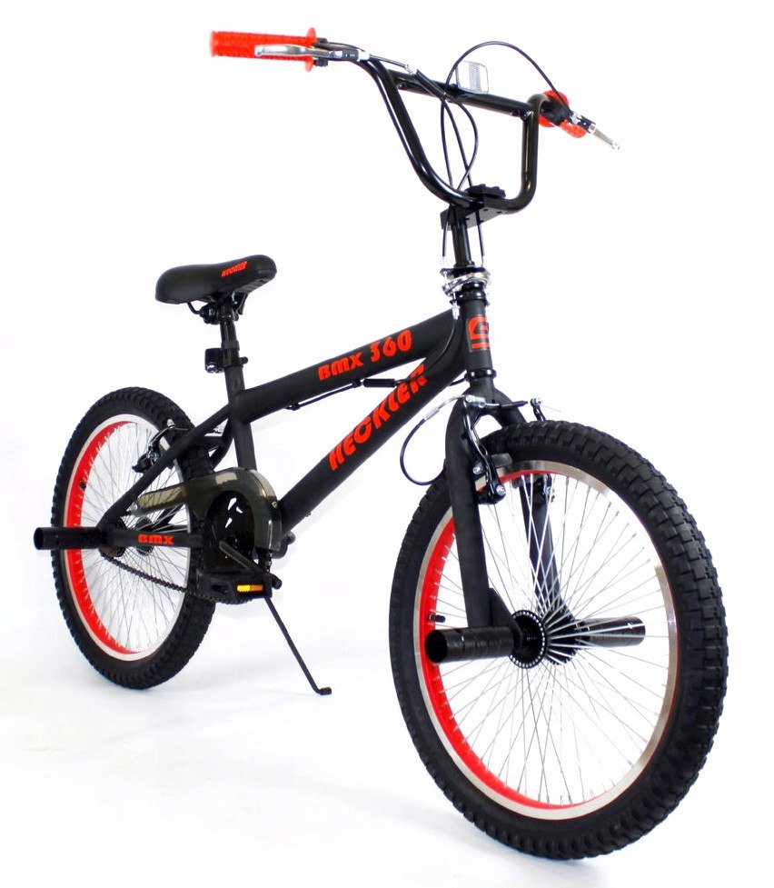 BMX Czarno-Czerwony Połysk Unisex Wyczynowy Pegi