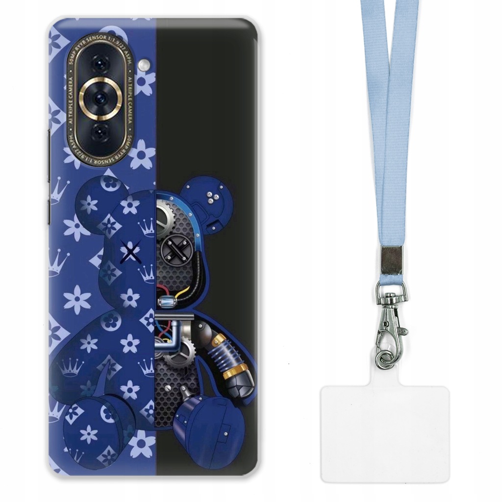 ETUI DO HUAWEI NOVA 10 CASE + SMYCZ SZARA KAWS DLA NASTOLATKÓW MIX WZ