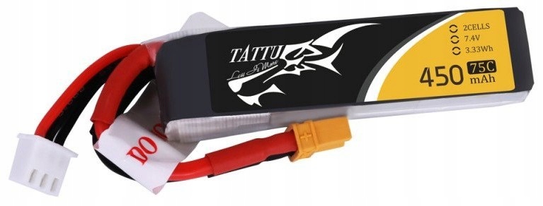 Akumulator Tattu 450mAh 7.4V 75C 2S1P Long XT30 Ta