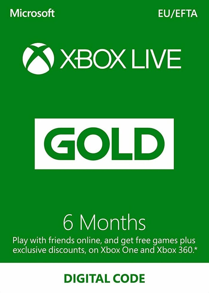 Xbox Live Gold 6 miesięcy Klucz Nowy nie konto