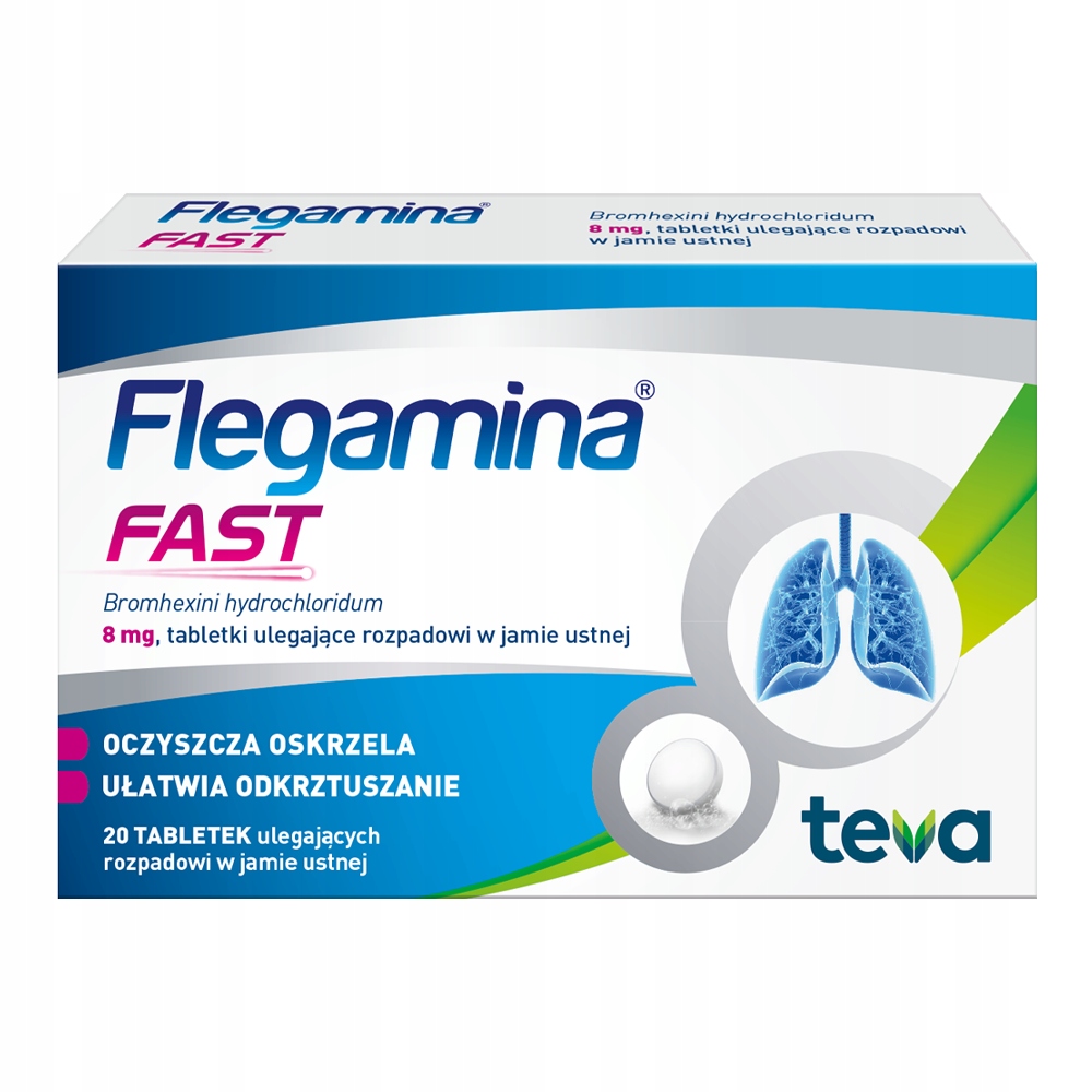 Flegamina Fast 8 mg, 20 tabletek