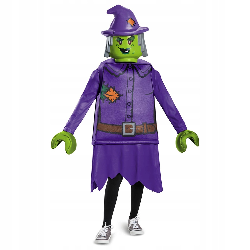 LEGO strój karnawał maska CZAROWNICA WITCH 7-8 lat