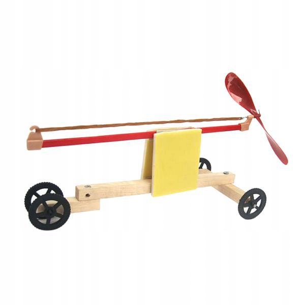 2x Rubber Band Powered Race Car DIY Assembly Model