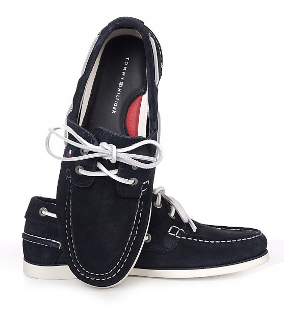 Tommy Hilfiger buty Classic Suede Boatshoe granat