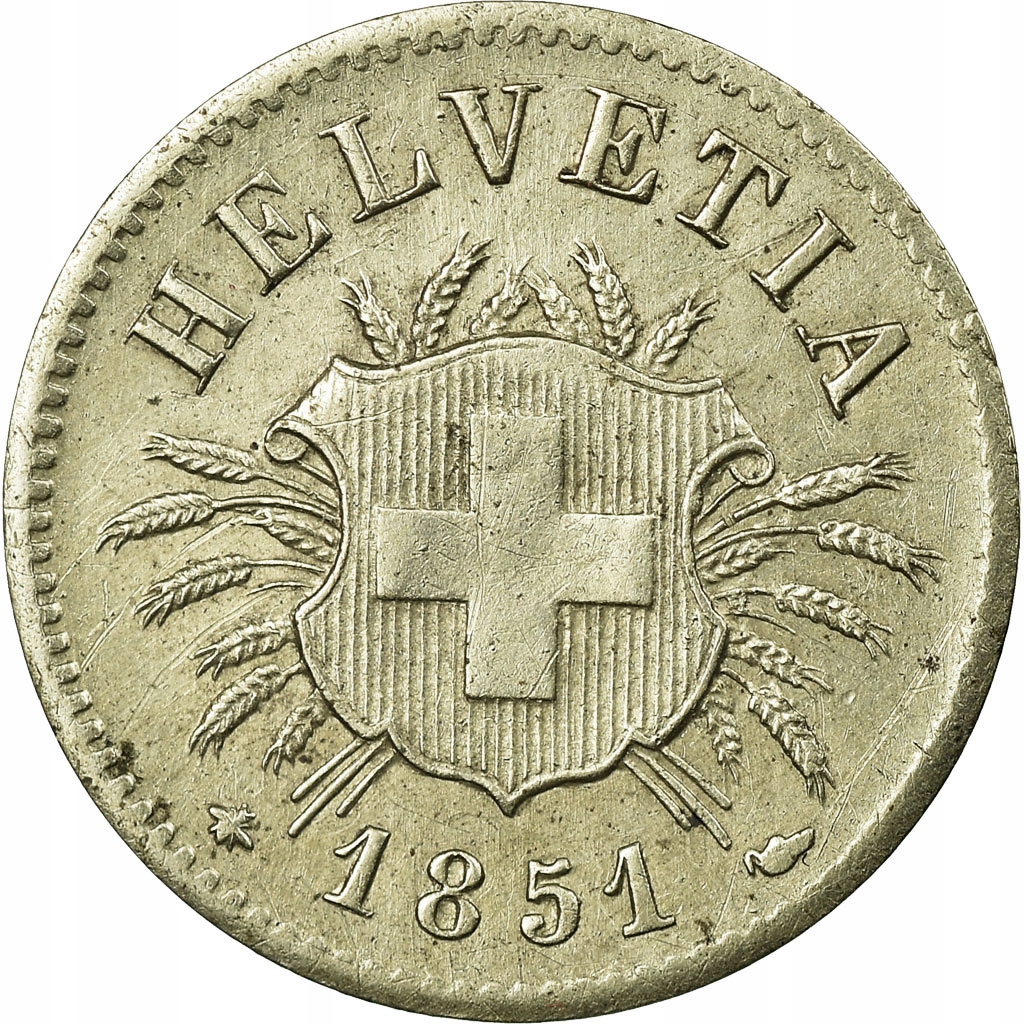 Moneta, Szwajcaria, 5 Rappen, 1851, Strasbourg, AU